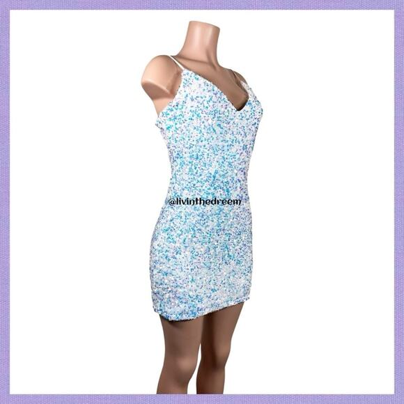 Windsor Store Angie Iridescent Sequin Dress SZ L $69 - Picture 12 of 14